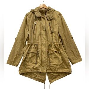 Levi's Anorak Utility Jacket XL Tan Brown Khaki Parachute Lightweight Coat